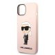 6. Karl Lagerfeld Silicone Ikonik Case for iPhone 13 / 14 - Pink