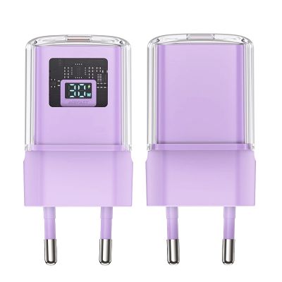 3. Acefast A53 PD 30W GaN USB-C charger with display - purple