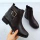 2. Women's leather ankle boots with buckle brown Remonte Rieker D0F81-25