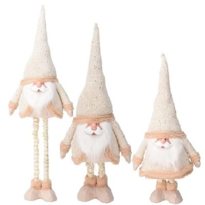 10. SANTA CLAUS ON TELESCOPIC LEGS 30X18X100CM GOLD