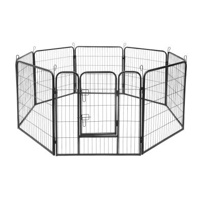 Modular dog kennel, steel enclosure, size L, 8 panels 80x80 cm, REBEL ANIMALS
