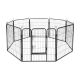 Modular dog kennel, steel enclosure, size L, 8 panels 80x80 cm, REBEL ANIMALS