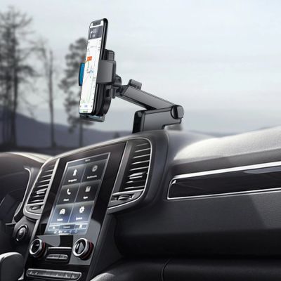 11. Joyroom car phone holder with telescopic extendable arm for dashboard and window black (JR-OK3)
