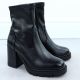 3. Black Women's Block Heel Ankle Boots Potocki 12419