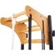 11. WOODEN AND METAL GYMNASTIC WALL BAR WITH WOODEN BAR AND ACCESSORIES BENCHK 211B A076