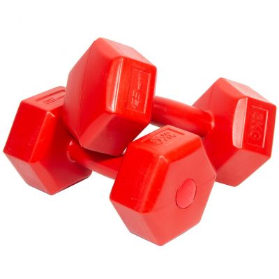 4. EB FIT composite dumbbell set 2x3kg red 1027036
