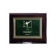 7. Plastic diploma with engraving on a gold plate