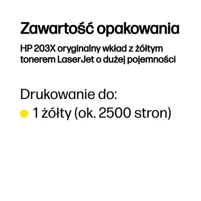 16. HP LaserJet 203X original high capacity yellow toner cartridge