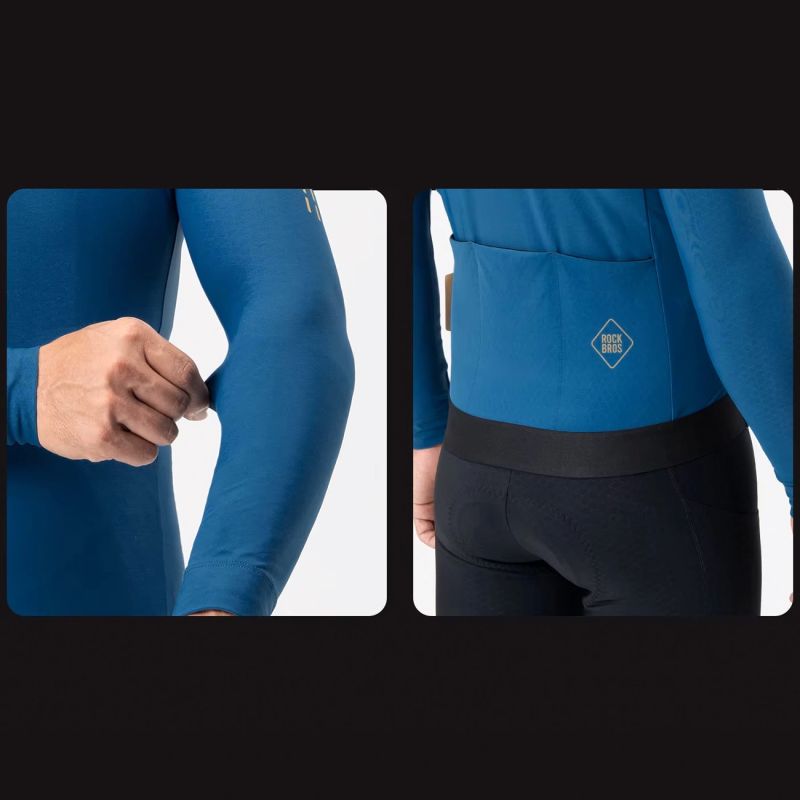 3. Rockbros YDWT020 Diamond Fall/Winter Cycling Jacket Size XXL - Blue