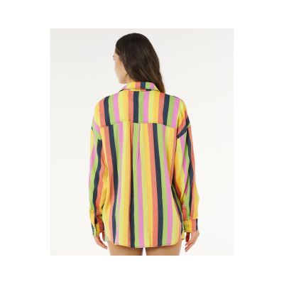 2. RIP CURL Neon Stripe Relaxed Shirt Multicolor