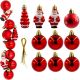SAFE PLASTIC BALL FORM SANTA CLAUS CHRISTMAS TREE 10 PCS MICA