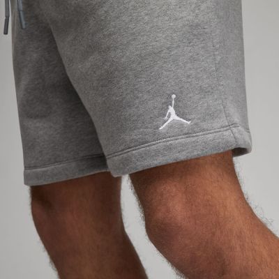 3. Men's Air Jordan Essentials Fleece Shorts Carbon Heather Basketball Shorts - FJ7782-091