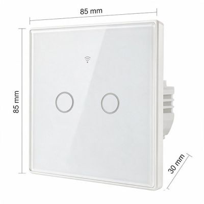 13. QOLTEC LIGHT ON/OFF SWITCH | TOUCH 2-CHANNEL | WI-FI | TIMER | TUYA | WHITE