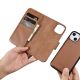 14. iCarer Wallet Case 2in1 Cover iPhone 14 Plus Anti-RFID Leather Flip Case Brown (WMI14220727-BN)