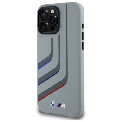 2. BMW Silicone Turning Lines MagSafe Case for iPhone 16 Pro Max - Gray