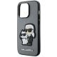 6. Karl Lagerfeld Saffiano Karl & Choupette case for iPhone 14 Pro 6 - silver