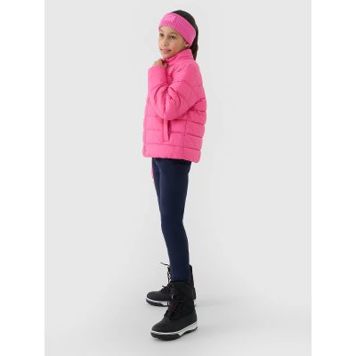 2. Girls' down jacket with synthetic filling 4F 4FJWSS25TDJAF515-54S