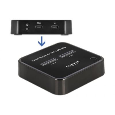 3. DeLOCK M.2 Docking Station for 2 x M.2 SATA SSDs with Clone Function