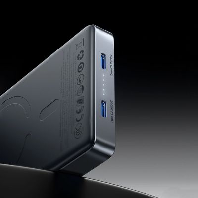 29. Joyroom JR-PBM08 Pro Powerbank 22.5W 10000mAh with Wireless Charging 2x USB-C - Gray