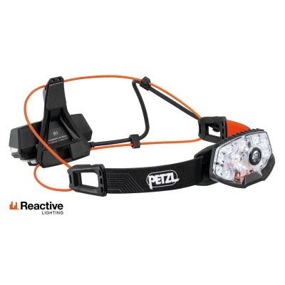 3. Petzl NAO RL LED Headlamp Black, Orange