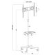 MACLEAN PROFESSIONAL, 32-55", ON WHEELS, MAX. VESA 400X400, MAX. 25KG MC-949