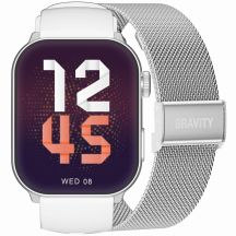 GRAVITY GT28-10 Women's Smartwatch Strap + Bracelet White Silver