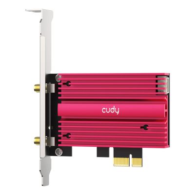 11. CUDY WE4000 AX5400 Wi-Fi 6/6E BT 5.2 Network Card Intel AX210NGW PCIe Heatsink + Cable Antenna