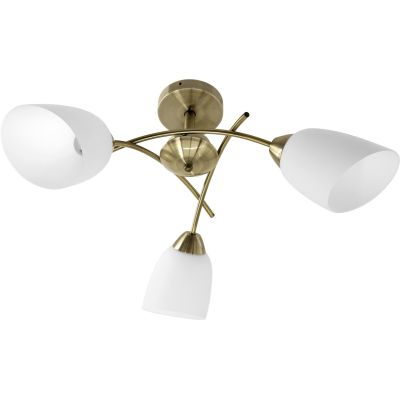 2. Classic chandelier Activejet NIKITA triple ceiling hanging lamp Patina 3xE27 for the living room