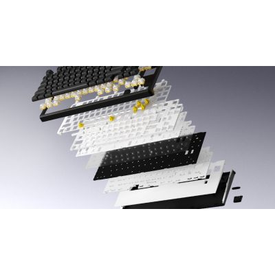 22. HATOR Skyfall Wireless 65 Gaming Keyboard USB + RF Wireless + Bluetooth QWERTY US English Black, White
