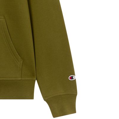 5. Champion Hooded Sweatshirt Men's Olive 220271 GS585