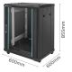 7. QOLTEC RACK CABINET 19" | 15U | 600X855X600 | TEMPERED DOOR