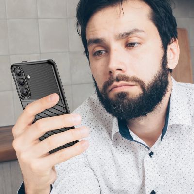 4. Thunder Case for Samsung Galaxy S25+ Silicone Armored Cover - Black