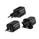 21. UNITEK 2X GAN WALL CHARGER USB-C & USB-A 20W BLACK