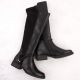 30. Women’s black leather officer-style boots, insulated Rieker Z9564-00