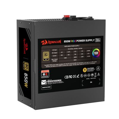 8. REDRAGON GC-PS007-1-V2 850W 80 Plus Gold LED Power Supply Module Black