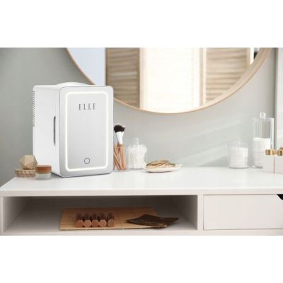 6. Mini fridge with LED makeup mirror ELLE 6L white