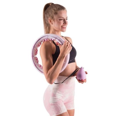 5. HMS HHW06 hula hoop with studs, weight and counter, pink