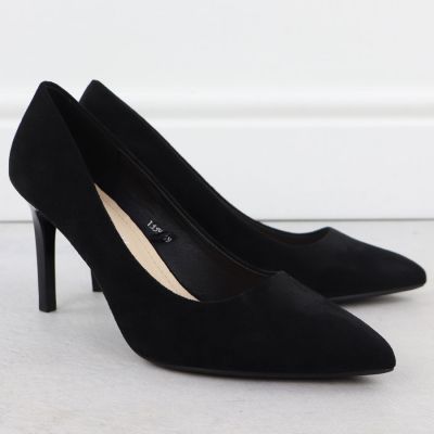 5. Black suede stiletto pumps Sergio Leone 1339