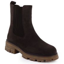Women's Chocolate Brown Leather Chelsea Boots Sergio Leone TR25733-S