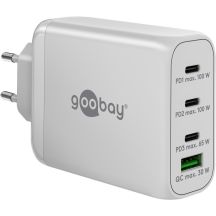 Goobay 65556 Mobile Charger Laptop, Smartphone White AC Fast Charging Internal