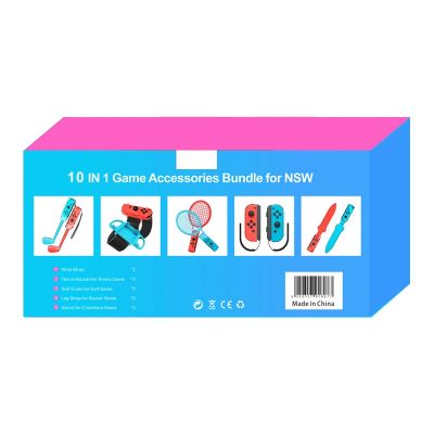18. Nintendo Switch Sports 10-in-1 Family Accessory Pack - Red and Blue