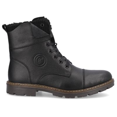 13. Rieker M RKR296A wool-lined leather ankle boots, black
