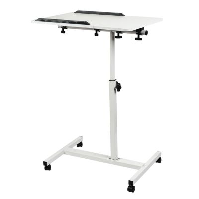 2. MACLEAN MOBILE DESK/LAPTOP STAND, WHITE, HEIGHT ADJUSTMENT 59-89CM, MAX. 30KG MC-121 W