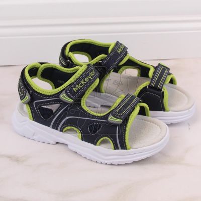 4. McKeylor Jr JAN229B Velcro sandals, navy blue and green