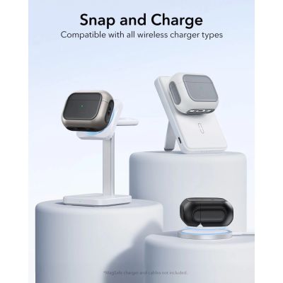 6. ESR Orbit HaloLock MagSafe Case for AirPods Pro 3 - Gray & Black