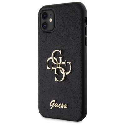 2. Guess GUHCN61HG4SGK case for iPhone 11 / Xr - black Glitter Script Big 4G