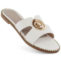 Potocki W WOL234B low-heeled flip-flops, white