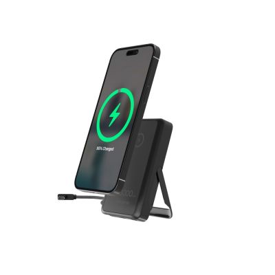 5. GEMBIRD WIRELESS MAGNETIC POWERBANK 15W WITH INTEGRATED STAND 10000 mAh, BLACK