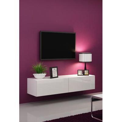 2. TV cabinet VIGO '140' 30/140/40 white/white gloss