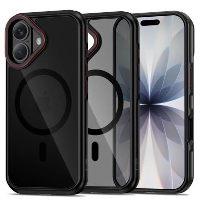 Tech-Protect MagHybrid MagSafe Case for iPhone 17 - Black and Red